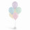 Cotton Candy Pastel 5 Balloon Bouquet on a weight