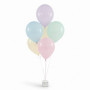 Cotton Candy Pastel 5 Balloon Bouquet on a weight