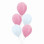 Pink Satin Luxe 5 Balloon Bouquet on a weight