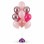 Pink shades 12 Balloon Bouquet on a weight