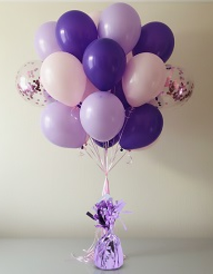 Purple Bliss 15 Balloon Bouquet