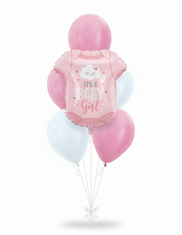It's A Baby Girl 6 Balloon Bouquet