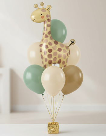 Soft Jungle Baby Balloon Bouquet