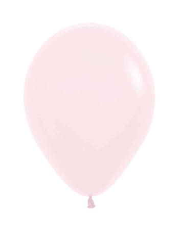 12 Inch Pastel Matte Pink Helium Balloon
