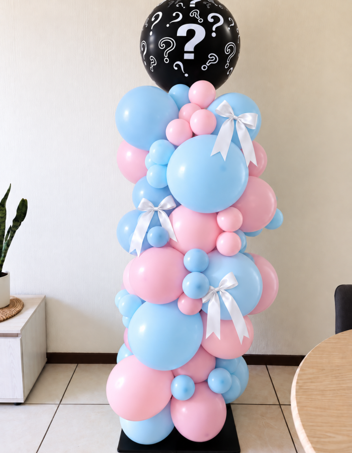 Gender Reveal Pop-Me Balloon Column