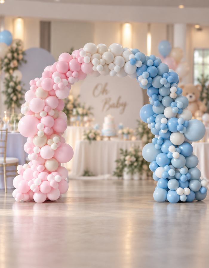 Gender Reveal Balloon Arch 2x3