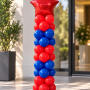 Classic Balloon Column with Star Top 1.6m