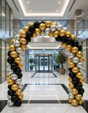 Chrome Spiral Arch 2x3m