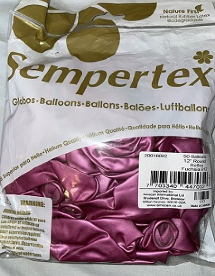 Sempertex High Quality 12inch Chrome Reflex Pack of 25 Uninflated Balloons (Add to cart to select the colour)