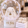 Newborn Stuffed All White Bunny Bobo Gift