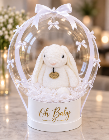 Newborn Stuffed All White Bunny Bobo Gift