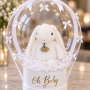 Newborn Stuffed All White Bunny Bobo Gift