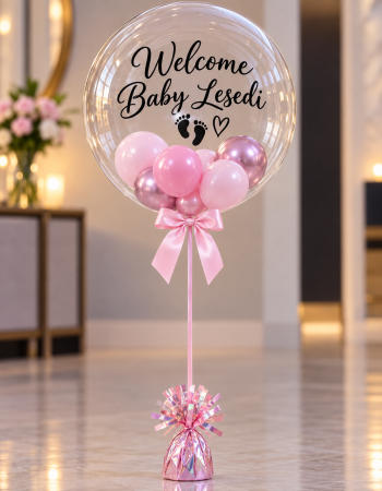 Welcome Baby Personalized Bubble Balloon