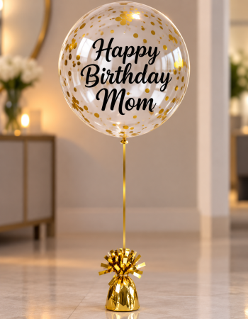 Personalized Confetti 24 Inch Bubble Balloon