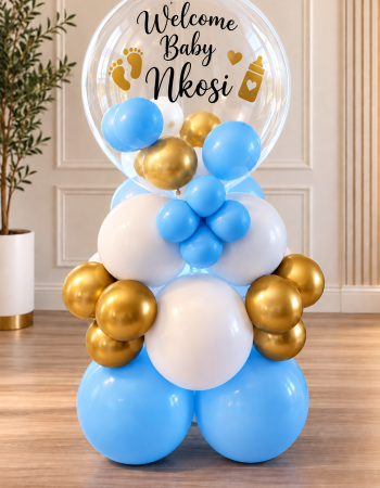 Welcome Baby Personalized Balloon Cluster