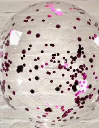 Clear Confetti Bubble 24inch