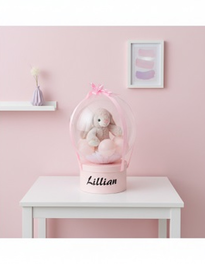 Stuffed Bunny Bubble Balloon Gift Box