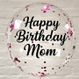 Clear Confetti Personalized Bubble