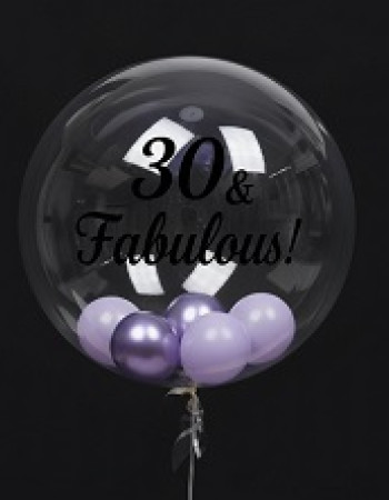 Clear Personalized Bubble with small balloons inside