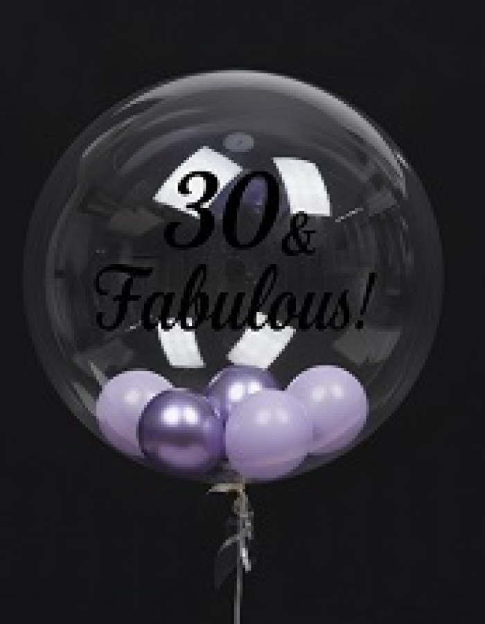 Clear Personalized Bubble with small balloons inside
