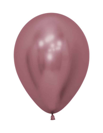 12 Inch Chrome Reflex Pink Helium Balloon