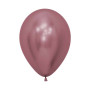 12 Inch Chrome Reflex Pink Helium Balloon