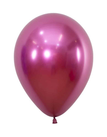 12 Inch Chrome Reflex Fuchsia Helium Balloon