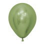 12 Inch Chrome Reflex Lime Green Helium Balloon