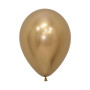12 Inch Chrome Reflex Gold Helium Balloon