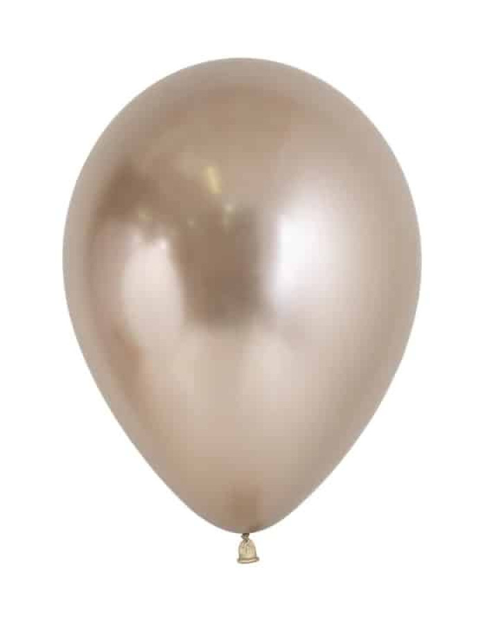 12 Inch Chrome Reflex Champagne Helium Balloon