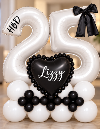 Black Tie Birthday Number Stack