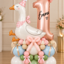 Silly Goose Turns One Balloon Stack