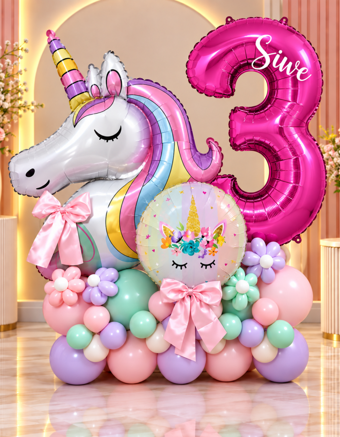 Unicorn Dreams Balloon Number Stack