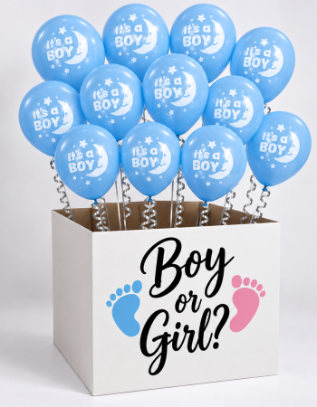 Boy or Girl Balloon Reveal Box