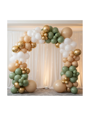 DIY Sage Green & Sand Premium Organic Balloon Arch Kit 2 × 3m ( Please Note this excludes the frame)