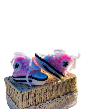Newborn Converse Booties-Pink