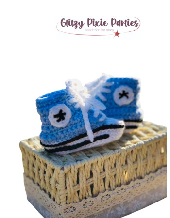 Newborn Converse Booties-Blue