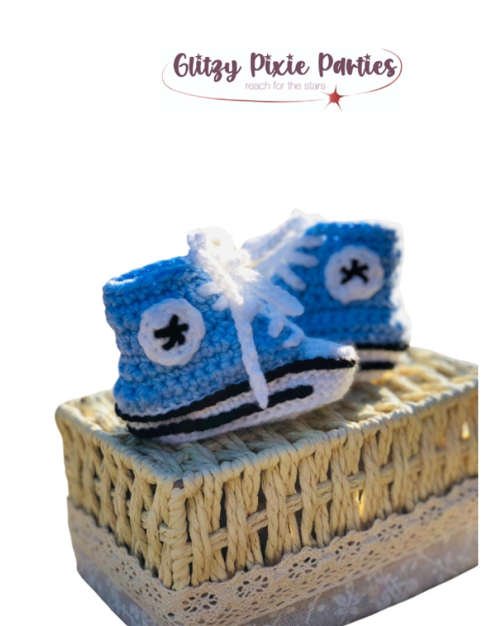 Newborn Converse Booties-Blue