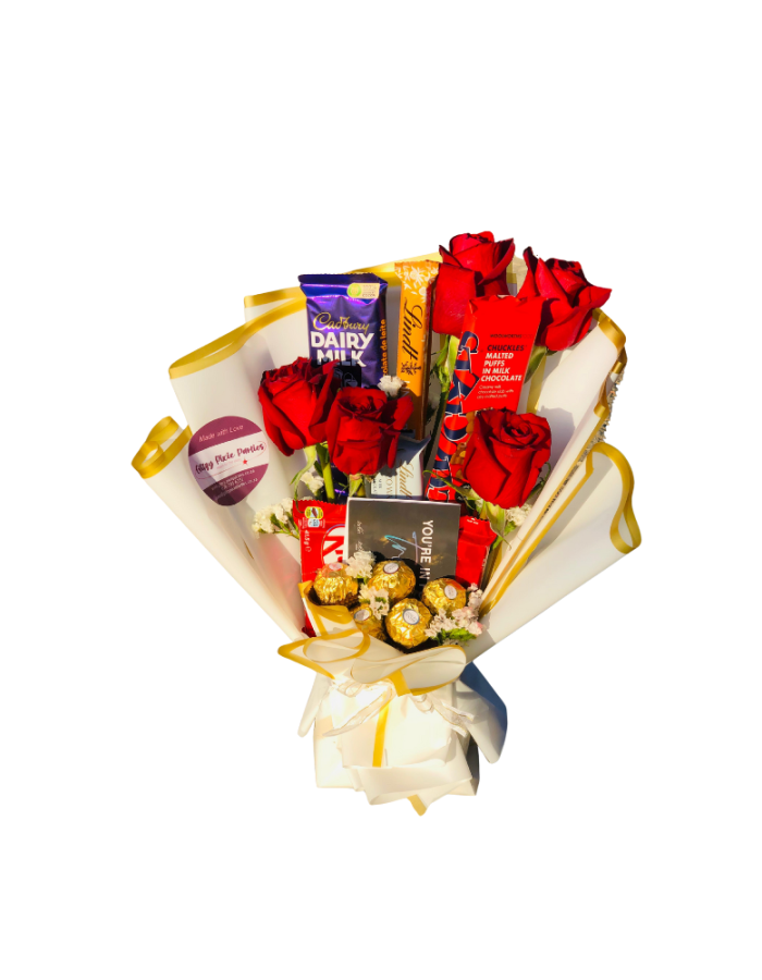 Red Roses & Chocolates Bouquet
