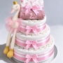 Ballet Pink Swan Nappy Cake