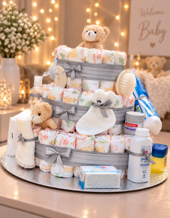 All-in-One Baby Essentials Nappy Cake