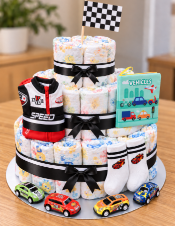 Speed Racer Nappy Cake