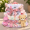 Blush Bear 2 Tier Nappy Cake