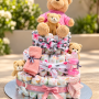 Cuddle Bear Nappy Cake