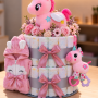 Magical Unicorn 2 Tier Nappy Cake