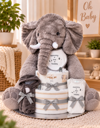 Little Love Elephant Nappy Cake