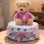 Teddy & Bows Nappy Cake
